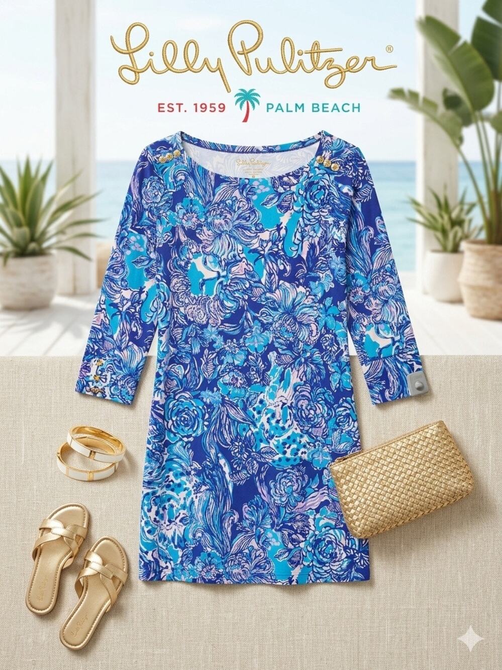 Lilly Pulitzer Sophie Dress - Royal Purple Cat Call